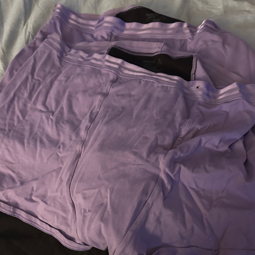 Torrid Purple and Black leakproof shorties size 3